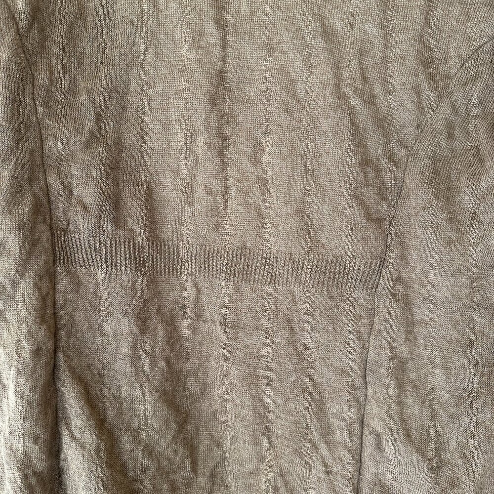 Eileen Fisher Linen and Metallic 3/4 sleeve sweater